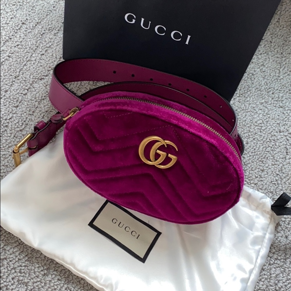 Velvet Purple Gucci Fanny Pack! 💜
